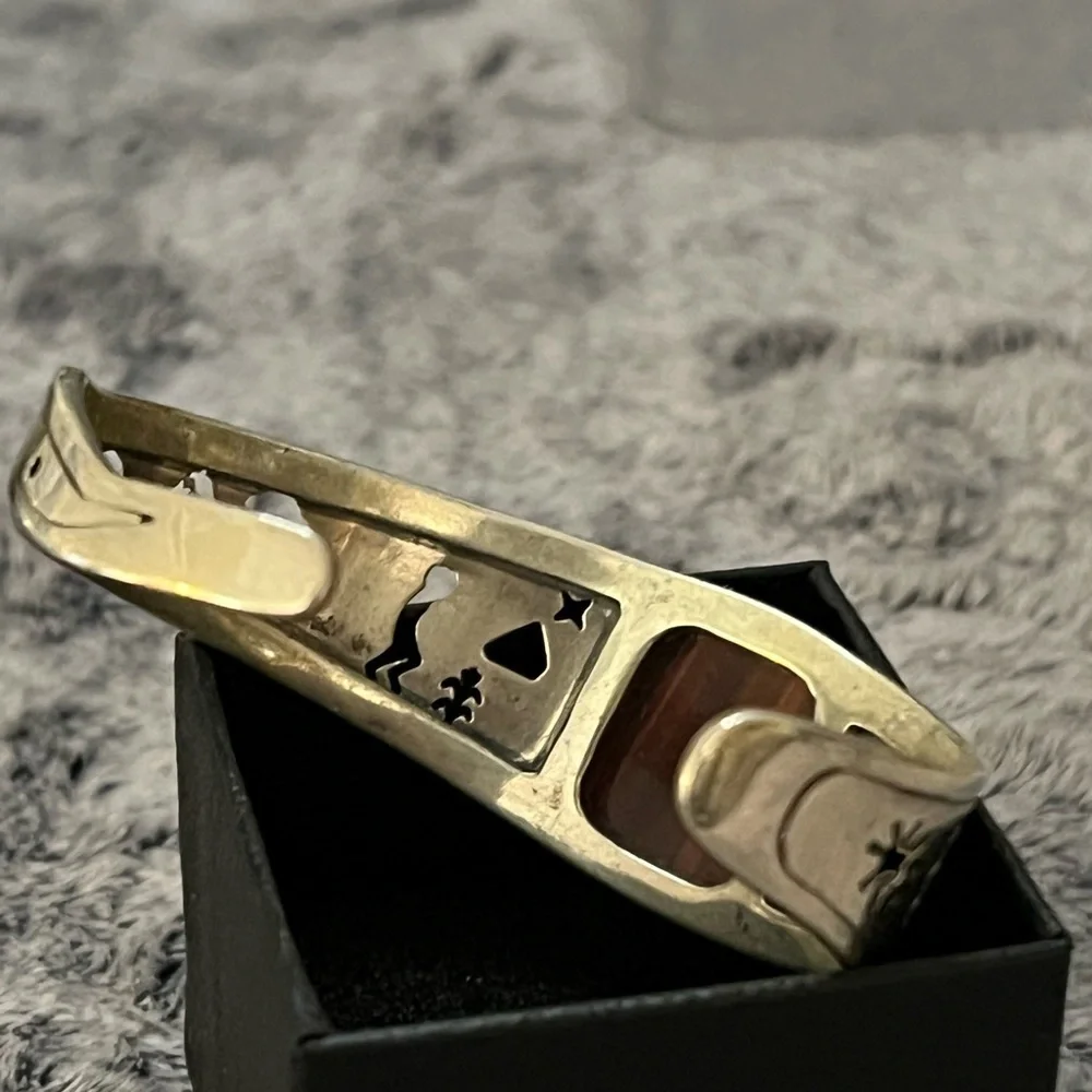 Roderick Tenorio Relios Carolyn Pollack Sterling 14K Red Tiger’s Eye Bracelet